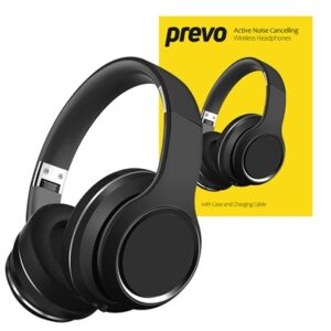 Prevo A6-ANC Active Noise Cancelling (ANC) Wireless Headphones with Bluetooth 5.4, True Wireless Stereo (TWS) Sound, Automatic Pairing & Handsfree Calls, with Case & Charging Cable - Image 2