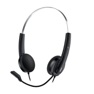 Genius HS-220U Ultra Lightweight Headset with Mic, USB Connection, Plug and Play, Adjustable Headband and microphone with In-line Volume Control, Black - Image 3