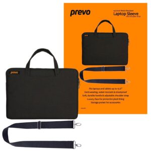 Prevo 15.6 Inch Laptop Bag, Cushioned Lining, With Shoulder Strap, Black - Image 3