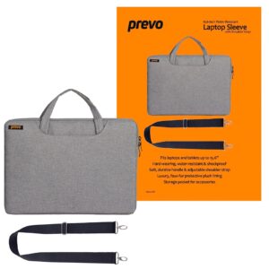 Prevo 15.6 Inch Laptop Bag, Cushioned Lining, With Shoulder Strap, Light Grey - Image 3