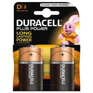 Duracell Plus Power Alkaline, Long Expiry, Pack of 2 D Batteries - Image 2