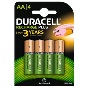 Duracell Recharge Plus Pack of 4 AA 1300mAh Rechargeable Batteries - Image 3