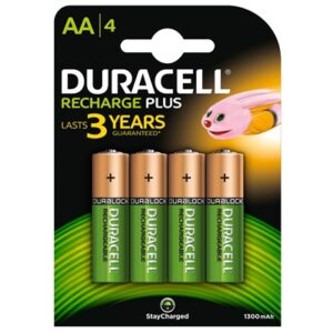 Duracell Recharge Plus Pack of 4 AA 1300mAh Rechargeable Batteries - Image 2