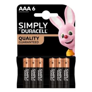 Duracell Simply Alkaline Pack of 6 AAA Batteries - Image 2