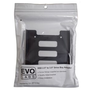 Evo Labs 2.5 INCH to 3.5 INCH Single Internal Drive Bay Adapter, Metal, for 2.5 INCH SSD/HDD - Image 2