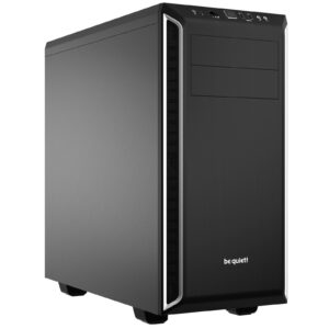 be quiet! Pure Base 600 Case, Silver, MId Tower, 2 x USB 3.2 Gen 1 Type-A, 3 x Pure Wings 2 Black PWM Fans Included, Completely Sound Insulated with Dampening Materials, Adjustable Top Cover Vent - Image 3