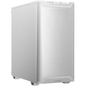 be quiet! Pure Base 501 Case, Airflow White, Mid Tower, 2 x USB Type-A, 1 x USB Type-C, 2 x Pure Wings 2 140mm Black PWM Fans Included, Sleek front panel and airflow top cover for a unified, classic design. - Image 2