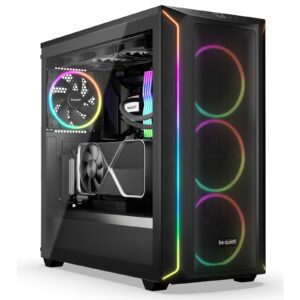 be quiet! Shadow Base 800 FX ARGB Black Mid Tower Chassis, Addressable RGB LEDs, 4x 140mm Fans, mITX/mATX/ATX/EATX - Image 3