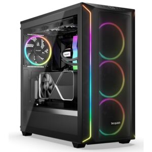 be quiet! Shadow Base 800 FX ARGB Black Mid Tower Chassis, Addressable RGB LEDs, 4x 140mm Fans, mITX/mATX/ATX/EATX - Image 2