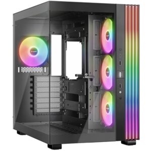 be-quiet! Light Base 600 LX, Black, Midi-Tower ATX Case, Massive ARGB LED Strip, Full Windowed Design, 4x Light Wings LX 120mm PWM fans included - Image 2