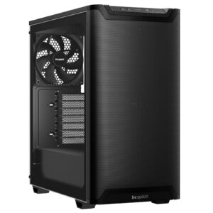 be quiet! Pure Base 501 Case, Airflow Window Black, Mid Tower, 2 x USB Type-A, 1 x USB Type-C, 2 x Pure Wings 2 140mm Black PWM Fans Included, Sleek front panel and airflow top cover for a unified, classic design. - Image 3