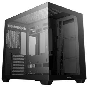 DeepCool CG530 Dual-Chamber Mid Tower Case, Tempered Glass Panels, Advanced Cooling Support, Exceptional Cable Management, Black - Image 2