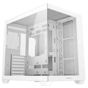 DeepCool CG530 Dual-Chamber Computer Case, Tempered Glass Panels, Advanced Cooling Support, Exceptional Cable Management, White - Image 3