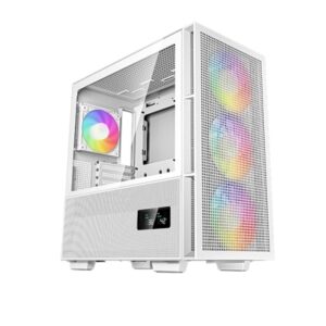 DeepCool CH560 Digital, White, Mid Tower Gaming Case, Tempered Glass, 4x ARGB Fans, E-ATX/ATX/MicroATX - Image 2