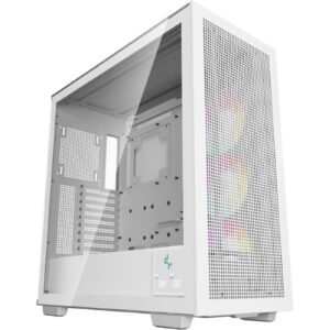 DeepCool Morpheus Case, Gaming, White, Full Tower, 4 x USB 3.0 / 1 x USB Type-C, Tempered Glass Side Window Panel, 1x 420mm ARGB side fan, Mini-ITX / M-ATX / ATX / E-ATX - Image 3