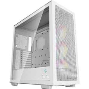 DeepCool Morpheus Case, Gaming, White, Full Tower, 4 x USB 3.0 / 1 x USB Type-C, Tempered Glass Side Window Panel, 1x 420mm ARGB side fan, Mini-ITX / M-ATX / ATX / E-ATX - Image 2