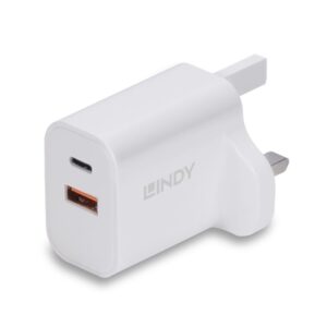 LINDY 73425 30W USB Type A & C Charger UK Plug - Image 2