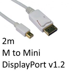 DisplayPort 1.2 (M) to Mini DisplayPort 1.2 (M) 2m White OEM Display Cable - Image 3