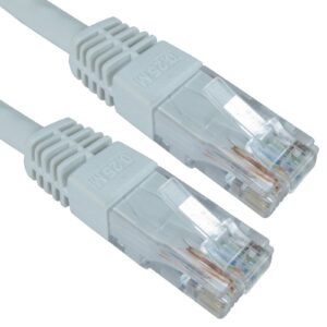 RJ45 (M) to RJ45 (M) CAT6 0.25m White OEM Moulded Boot Copper UTP Network Cable - Image 3