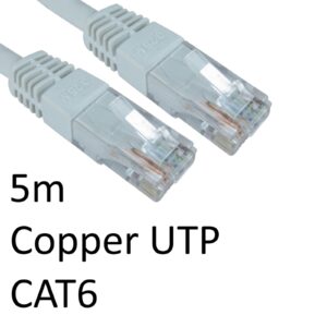 RJ45 (M) to RJ45 (M) CAT6 5m White OEM Moulded Boot Copper UTP Network Cable - Image 3