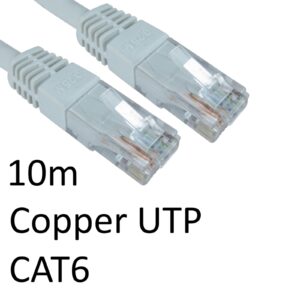 RJ45 (M) to RJ45 (M) CAT6 10m White OEM Moulded Boot Copper UTP Network Cable - Image 3