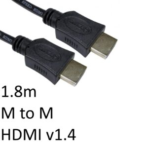 HDMI 1.4 (M) to HDMI 1.4 (M) 1.8m Black OEM Display Cable - Image 3