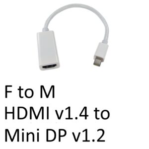 Mini DisplayPort (M) to HDMI (F) White OEM Converter Adapter - Image 3