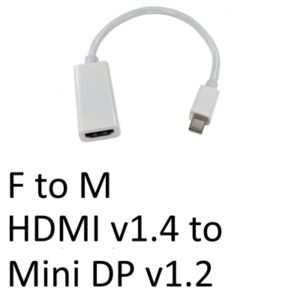 Mini DisplayPort (M) to HDMI (F) White OEM Converter Adapter - Image 2