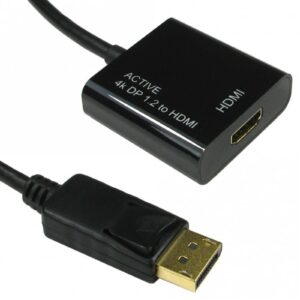 15CM DISPLAY PORT V1.2 - HDMI ACTIVE ADAP 4K BLACK - Image 3