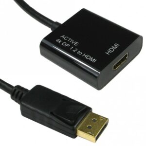 15CM DISPLAY PORT V1.2 - HDMI ACTIVE ADAP 4K BLACK - Image 2