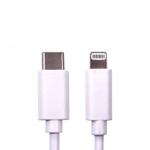 TARGET NLMOB-C-LT-2M Data Cable, USB 2.0 Type-C (M) to Apple Lightning (M), 2m, White, MFI Certified, 9V 2.2A Charging Power, White PVC Jacket, OEM Polybag Packaging - Image 3