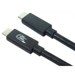 1m USB-C (M) 4.0 EPR 20Gbps Cable - Black - Image 2