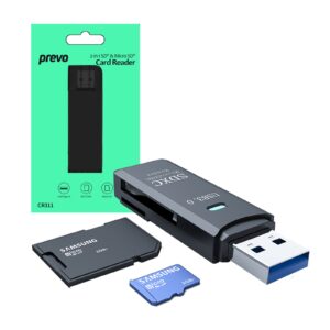 Prevo CR311 USB 3.0 Card Reader, High-speed Memory Card Adapter Supports SD/Micro SD/TF/SDHC/SDXC/MMC, Compatible with Windows, OS, Black - Image 3