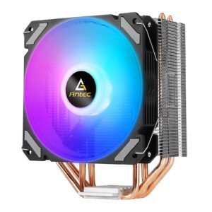 ANTEC A400i Fan CPU Cooler, Universal Socket, 120mm Neon Light Effect Silent RGB PWM Fan, 1800RPM, 4 Direct-Touch Copper Heatpipes, Intel LGA 1700 Bracket Included - Image 3