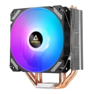 ANTEC A400i Fan CPU Cooler, Universal Socket, 120mm Neon Light Effect Silent RGB PWM Fan, 1800RPM, 4 Direct-Touch Copper Heatpipes, Intel LGA 1700 Bracket Included - Image 2