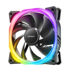 Antec Fusion 120mm ARGB, Black, 3x120mm ARGB Fans, Upto 2000RPM, 57.93CFM Airflow, 31.24dB Max, 4-pin PWM 3-pin LED - Image 2