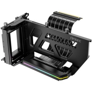 Antec RGB Adjustable Shift PCI Vertical GPU Bracket with PCI-E 4.0 Riser Cable (190mm), Compatible with E-ATX, ATX Cases - Image 2