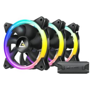 Antec Neon 120 ARGB PWM Case Fan, 3 Pack, Hydro Bearing, 800-1600 RPM, Black - Image 3