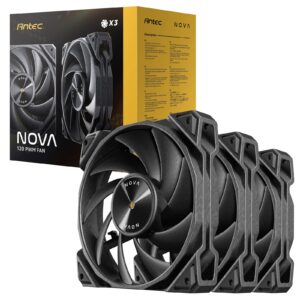 Antec NOVA 120 PWM Fan, 3 Pack, High-Performance Cooling with Fluid Dynamic Bearing, Precise Three-Phase Speed Control, Industrial-Grade Metal Construction, and Dustproof Design - Image 3