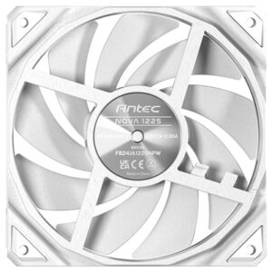 Antec NOVA 120 PWM Fan, White, High-Performance Cooling with Fluid Dynamic Bearing, Precise Three-Phase Speed Control, Industrial-Grade Metal Construction, and Dustproof Design - Image 2