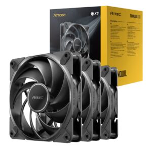 Antec Tranquil 120 PWM Case Fan (3-Pack) - Fluid Dynamic Bearing, 400-2000 RPM, Black - Image 3