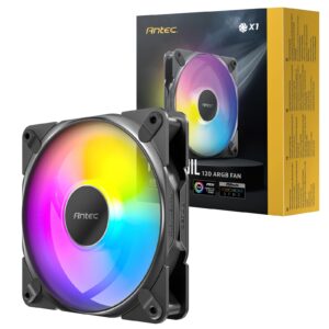 Antec Tranquil 120mm ARGB PWM Fan - Quiet and Efficient Cooling with Addressable RGB Lighting - Image 3