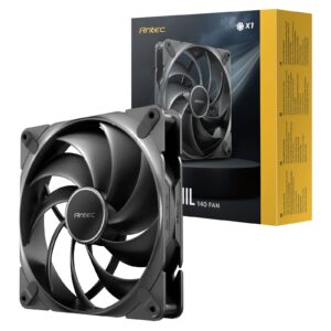 Antec Tranquil 140 PWM Case Fan - Fluid Dynamic Bearing, 450-1500 RPM, Black - Image 3