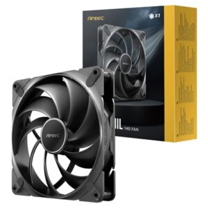 Antec Tranquil 140 PWM Case Fan - Fluid Dynamic Bearing, 450-1500 RPM, Black - Image 2