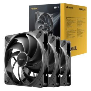 Antec Tranquil 140 PWM Case Fan, 3 Pack, Fluid Dynamic Bearing, 450-1500 RPM, Black - Image 3