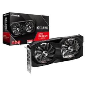 ASRock AMD Radeon RX 6600 Challenger D 8GB Graphics Card, 8GB GDDR6, 1792 Streams, 2491 MHz Boost Clock, Dual Fan, 3x DisplayPorts / 1x HDMI Port - Image 2