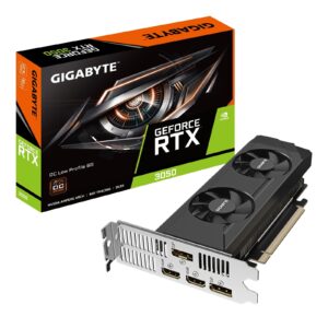 Gigabyte NVIDIA GeForce RTX 3050 OC Low Profile 6G Graphics Card, 6GB GDDR6, 2304 CUDA Cores, 1477 MHz Core Clock, Dual Fan, 2x DisplayPorts / 2x HDMI Ports - Image 3