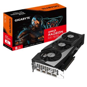 Gigabyte AMD Radeon RX 7600 GAMING OC Graphics Card, 8GB GDDR6, 2048 Streams, 2755 MHz Boost Clock, Triple Fan, RGB, 2x DisplayPorts / 2x HDMI Ports - Image 3