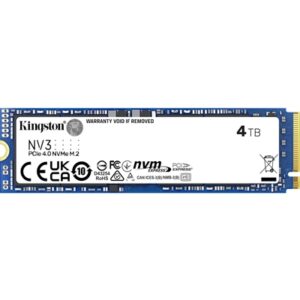 Kingston NV3 (SNV3S/4000G) 4TB NVMe SSD, M.2 Interface, PCIe Gen4, 2280, Read 6000 MB/s, Write 5000 MB/s, 3 Year Warranty - Image 2