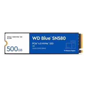 WD Blue SN580 (WDS500G3B0E) 500GB NVMe SSD, M.2 Interface, PCIe Gen4, 2280, Read 4000MB/s, Write 3600MB/s, 5 Year Warranty - Image 2